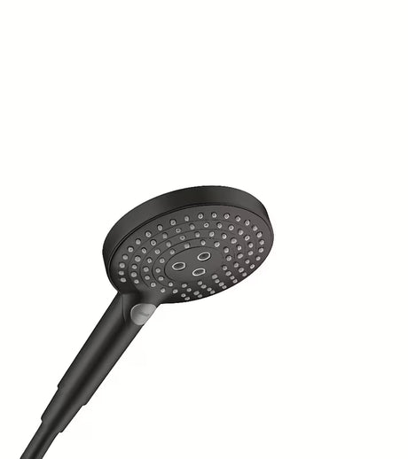 Crni mat ručni tuš Hansgrohe Raindance Select s promjera 125 mm i s tipkom Select