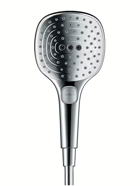 Kromirana ručna tuš slušalica Hansgrohe Raindance Select E 120 s 3 mlaza i tipkom Select