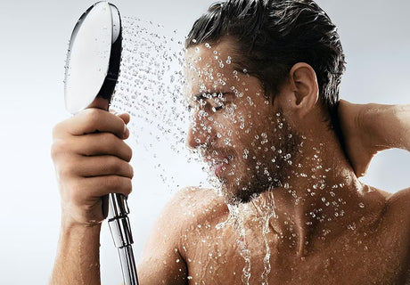 Kromirana ručna tuš slušalica Hansgrohe Raindance Select E 120 s 3 mlaza i tipkom Select