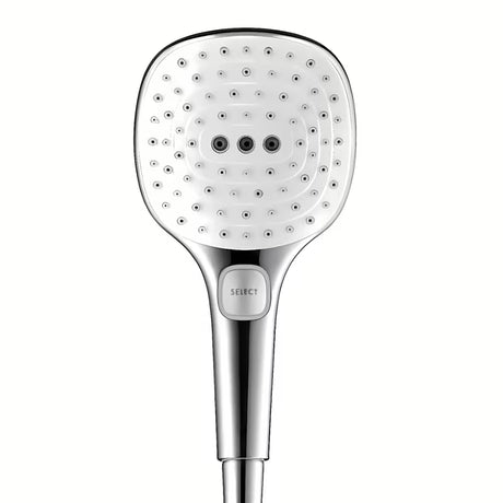 Ručni tuš Hansgrohe Raindance Select E bijela/krom s tipkom Select s tri mlaza