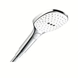 Ručna ručni tuš Hansgrohe Raindance Select E u izvedbi bijela/krom s tipkom Select