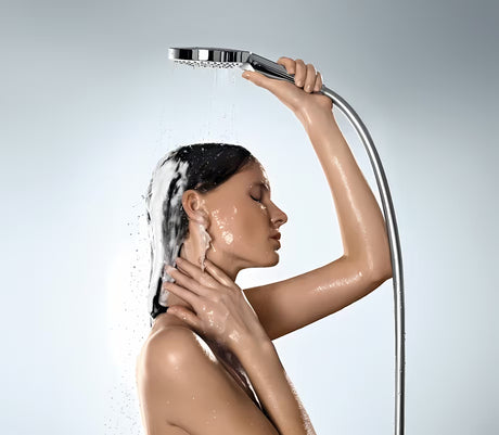 Kromirani ručni tuš Hansgrohe Raindance Select S 120 s tipkom Select s tri vrste mlaza