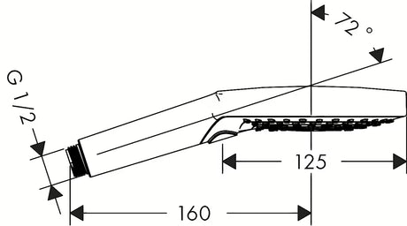 Hansgrohe Raindance Select S ručni tuš bijela/krom s tipkom Select, promjer 125 mm