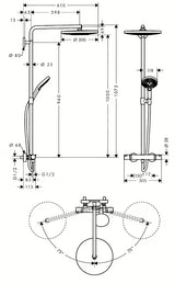 Hansgrohe Raindance Select S tuš sustav s termostatskom miješalicom u krom izvedbi