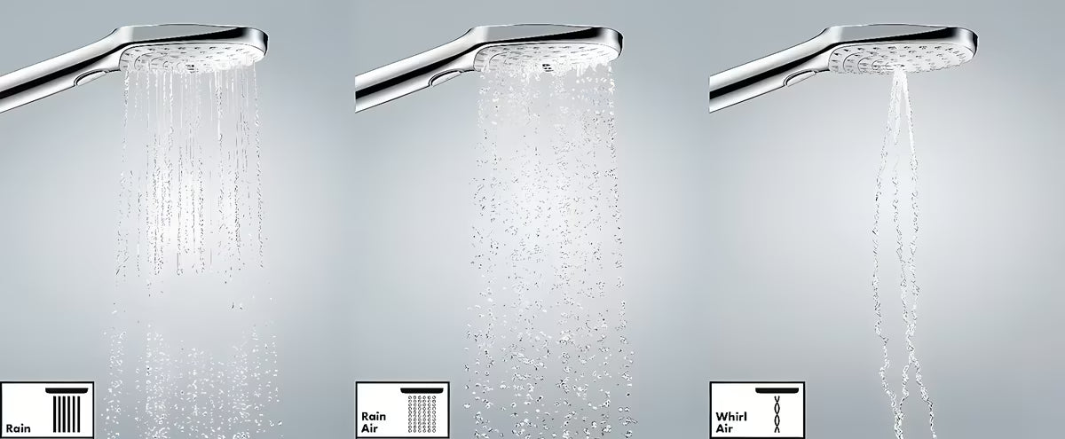 Kromirana miješalica za kadu tuš set Hansgrohe Raindance Select S ručnim tušem 125 mm, držačem i crijevom 1,60 m.