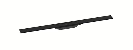 Tuš kanalica hansgrohe raindrain Flex 90 cm u mat crnoj boji s dizajnerskim pokrovom.