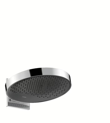 Nadglavni tuš Hansgrohe Rainfinity 360 u kromu s antracitnom tuš ružom i mlazom PowderRain.