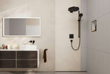 Hansgrohe Rainfinity tuš set EcoSmart u mat crnoj boji s ručnim tušem, šipkom i tekstilnim crijevom