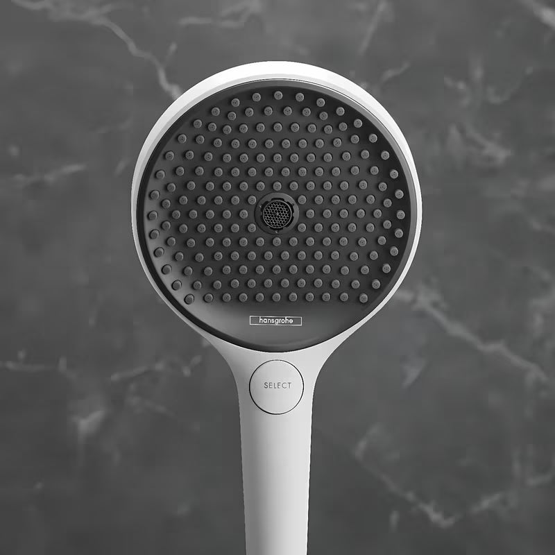 Ručni tuš Hansgrohe Rainfinity 130 3jet u mat bijeloj boji s antracitnom tuš pločom