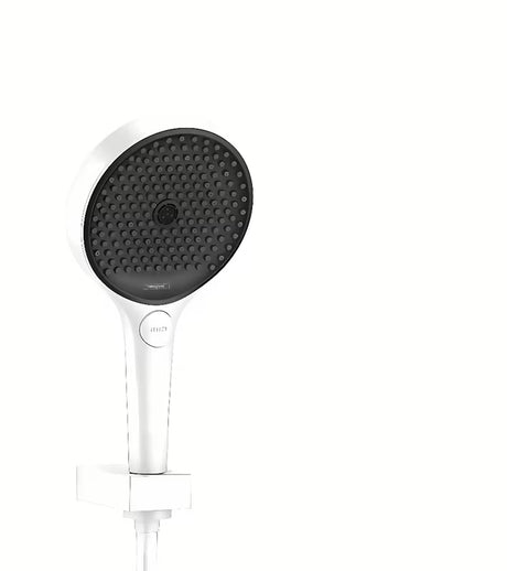 Tuš set hansgrohe Rainfinity u mat bijeloj boji s ručnim tušem 130 mm, držačem i crijevom Isiflex 1,25 m.