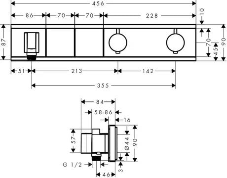 Hansgrohe Rainselect podžbukna termostatska miješalica za tuš Select u izvedbi bijela/krom