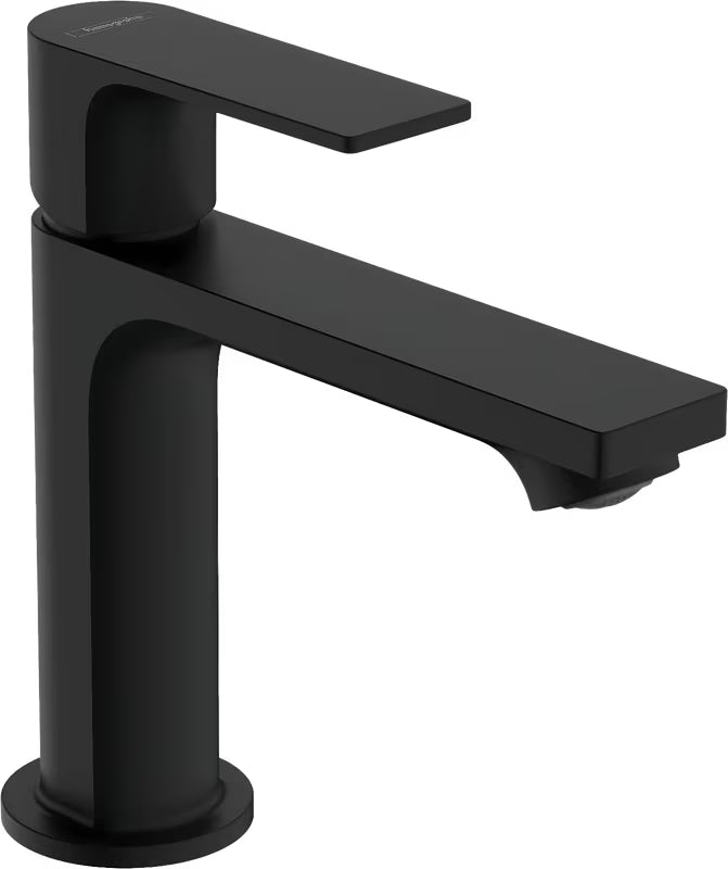 Hansgrohe Rebris E umivaonička jednoručna baterija slavina u mat crnoj boji s odvodom i poteznom šipkom