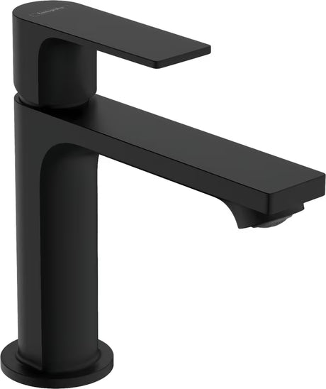 Hansgrohe Rebris E umivaonička jednoručna baterija slavina u mat crnoj boji s odvodom i poteznom šipkom