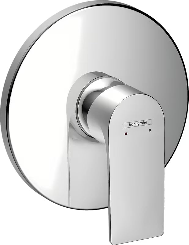 Podžbukna jednoručna baterija miješalica za tuš Hansgrohe Rebris E u krom izvedbi pro moderni tuš kabina.