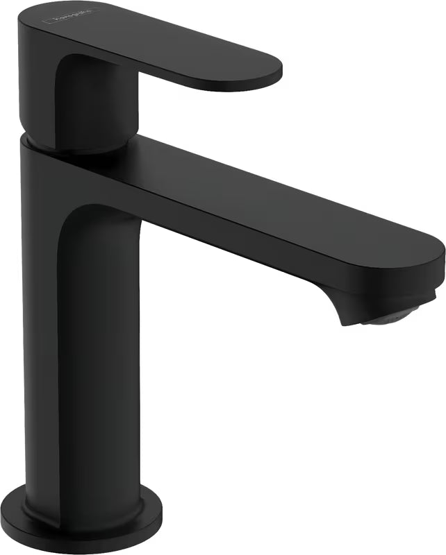 Hansgrohe Rebris S jednoručna baterija miješalica za umivaonik s odvodom u mat crnoj boji.