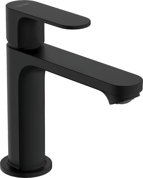 Hansgrohe Rebris S jednoručna baterija miješalica za umivaonik s odvodom u mat crnoj boji.
