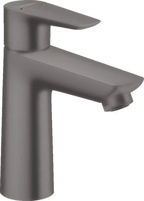 Umivaonička jednoručna baterija slavina Hansgrohe Talis E 110 s odvodom s površinskom obradom brušeni crni krom.