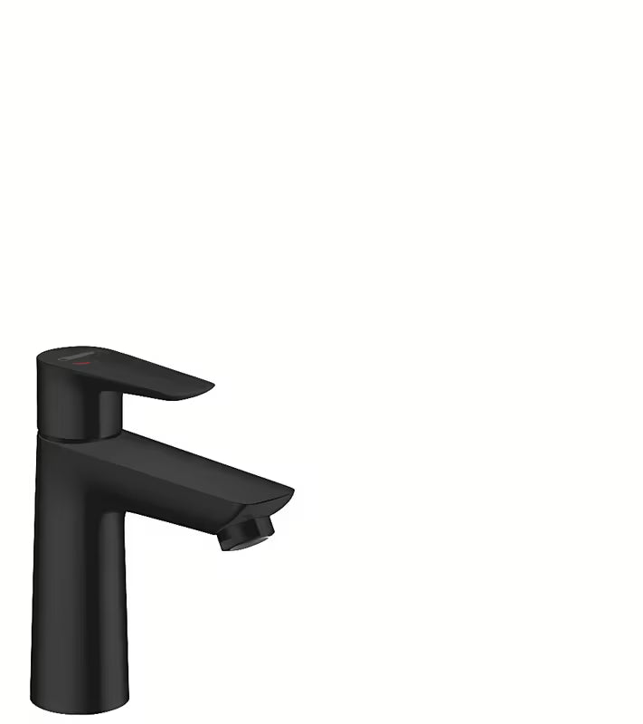 Mat crna jednoručna baterija miješalica za umivaonik Hansgrohe Talis E bez odvoda