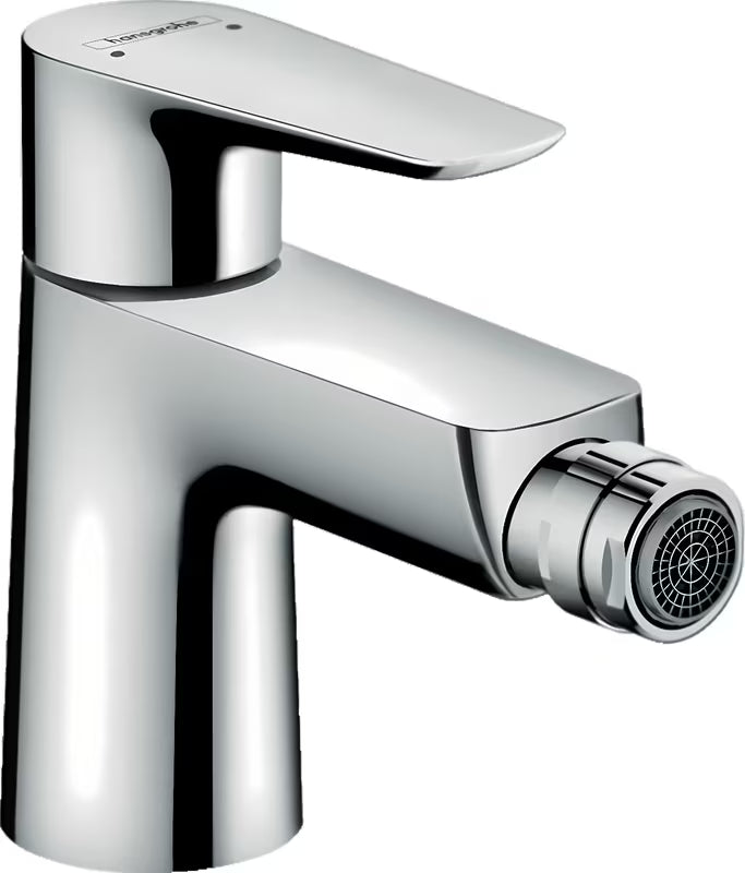 Kromirana jednoručna baterija miješalica za bide Hansgrohe Talis E s odvodom s poteznom šipkom i pomičnim perlatorom