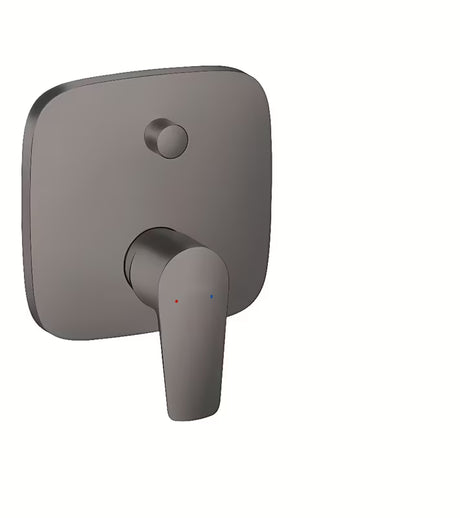 Podžbukna jednoručna baterija tuš i miješalica za kadu Hansgrohe Talis E u brušenom crnom kromu s preklopnikom