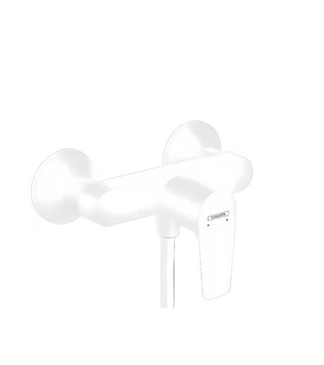 Hansgrohe Talis E zidna miješalica za tuš u mat bijeloj izvedbi s ručicom