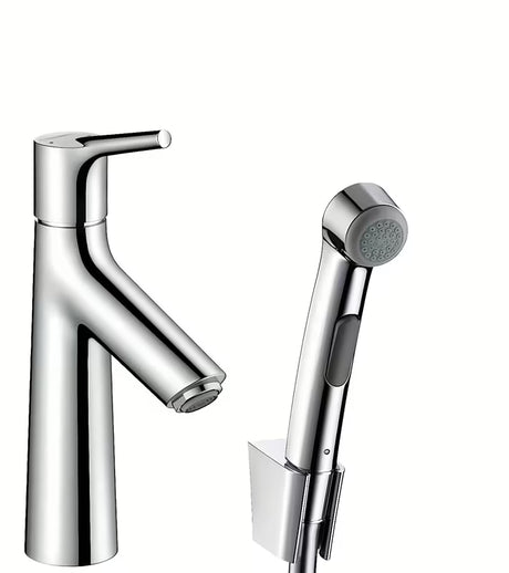 Hansgrohe Talis S kromirana jednoručna baterija miješalica za umivaonik s bide tušem Bidette i Push-Open odvodom