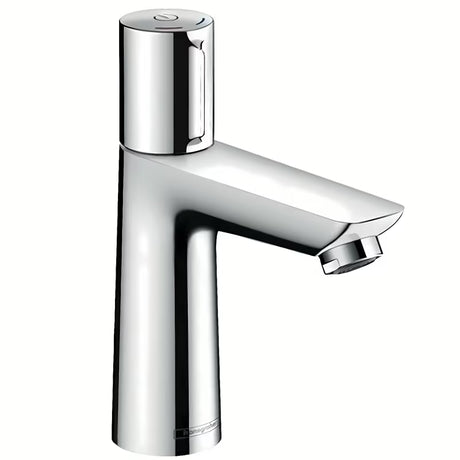 Kromirana miješalica za umivaonik Hansgrohe Talis Select E s tipkom Select i ispusnim ventilom s poteznom šipkom