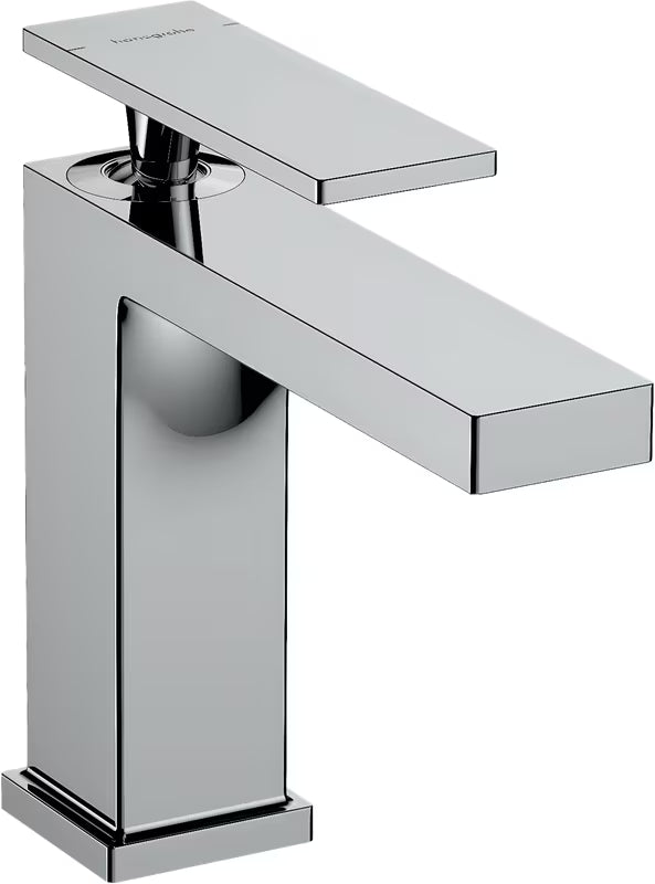 Kromirana jednoručna baterija miješalica za umivaonik Hansgrohe Tecturis E 110 s odvodom i širokim mlazom WaterfallStream.