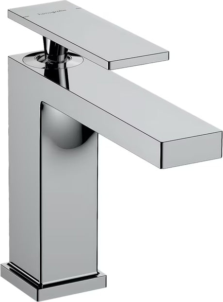 Kromirana jednoručna baterija miješalica za umivaonik Hansgrohe Tecturis E 110 s odvodom i širokim mlazom WaterfallStream.