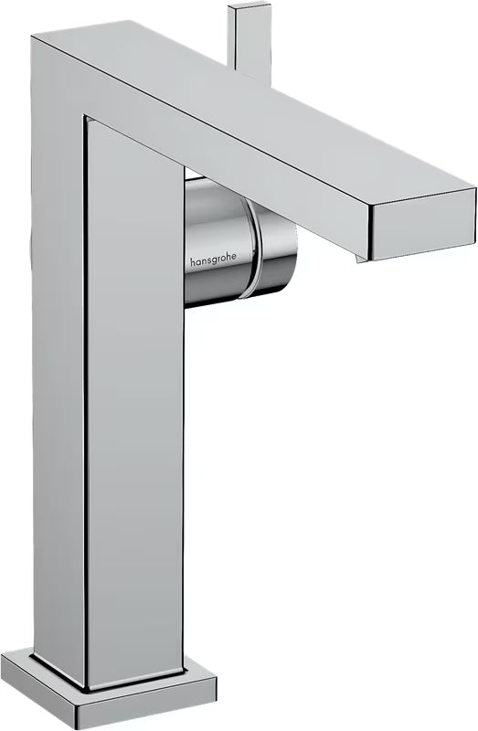 Kromirana jednoručna baterija miješalica za umivaonik Hansgrohe Tecturis E s bočnom ručicom i četvrtastim dizajnom