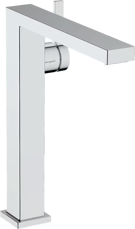 Visoka miješalica za Umivaonik Hansgrohe Tecturis E u krom izvedbi s ručicom i odvodom Push open.