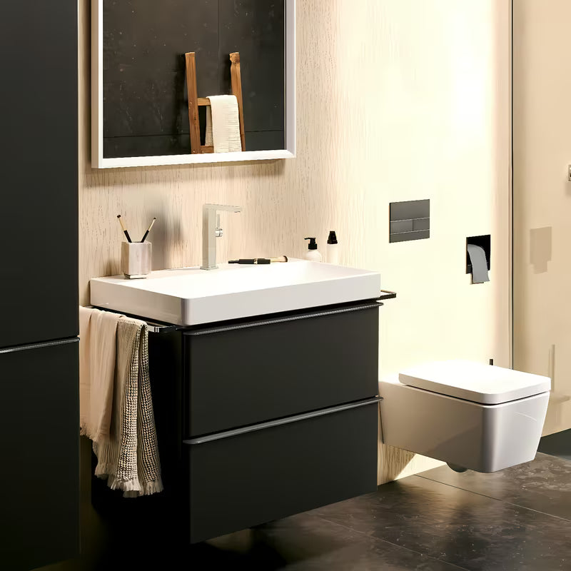 Kromirana jednoručna baterija miješalica za umivaonik Hansgrohe Tecturis E s tehnologijom CoolStart i zakretnim izljevom