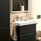 Kromirana jednoručna baterija miješalica za umivaonik Hansgrohe Tecturis E s bočnom ručicom i odvodom