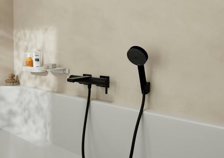 Hansgrohe Tecturis E jednoručna baterija zidna miješalica za kadu u mat crnoj s tipkom Select