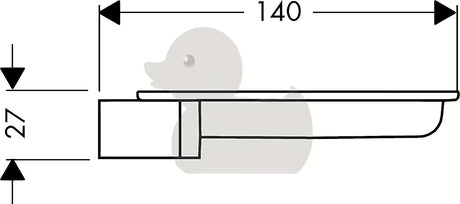 Prozirni posuda za sapun Hansgrohe Unica'S od prozirne plastike s držačem pro tuš šipku