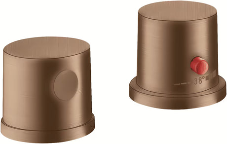 Hansgrohe Uno termostatska miješalica za kadu na rub kade u izvedbi brushed red gold s mat površinom.