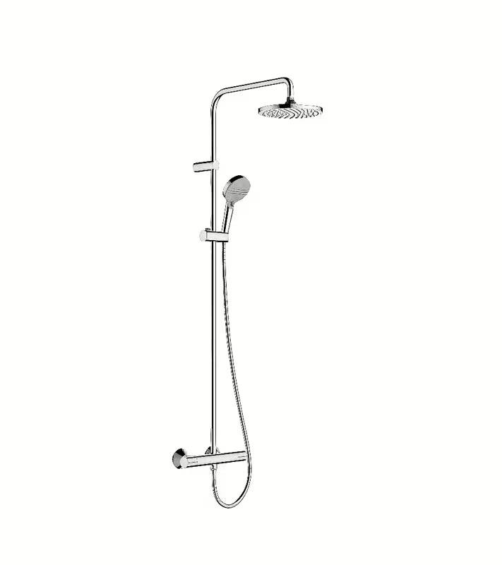Hansgrohe Vernis Blend tuš sustav s termostatskom miješalicom u kromu s nadglavnim i ručnim tušem