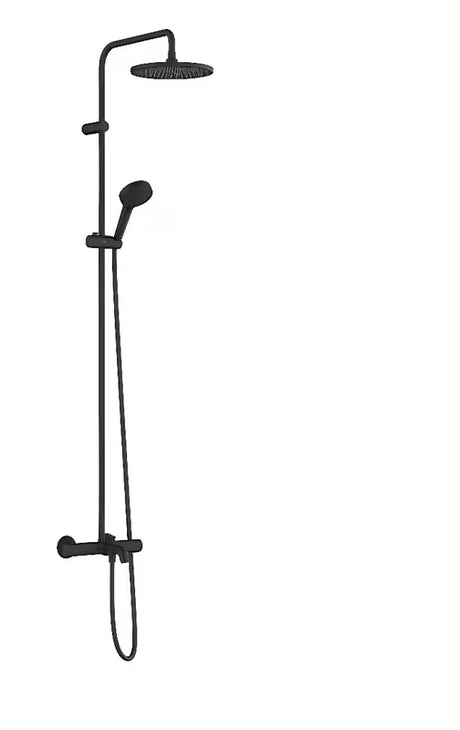Hansgrohe Vernis Blend tuš sustav s termostatom za kadu u mat crnoj boji s nadglavnim tušem 240 mm
