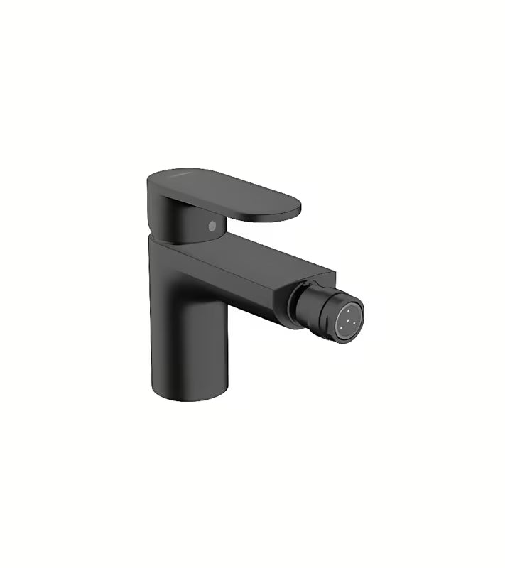 Bide miješalica jednoručna baterija hansgrohe Vernis Blend u mat crnoj s odvodom i s podiznim ispustom