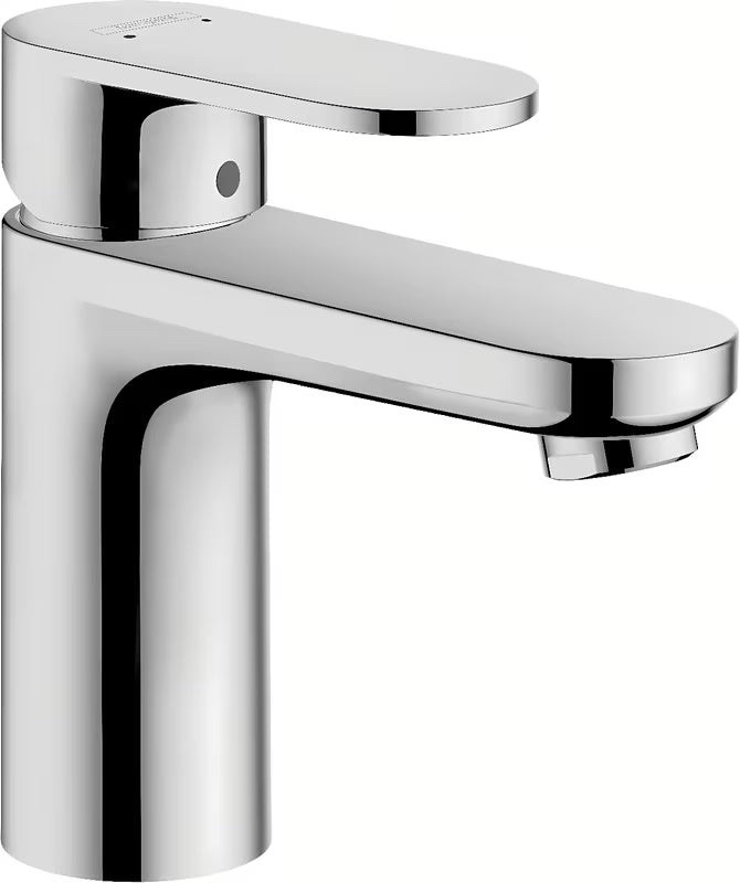 Kromirana jednoručna baterija miješalica za umivaonik Hansgrohe Vernis Blend 100 s odvodom i poteznom šipkom.
