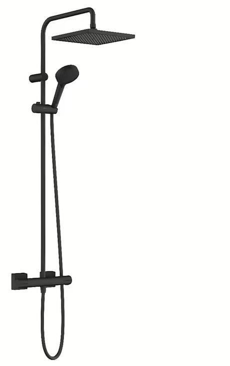 Tuš sustav Hansgrohe Vernis Shape 240 s termostatskom miješalicom u mat crnoj izvedbi