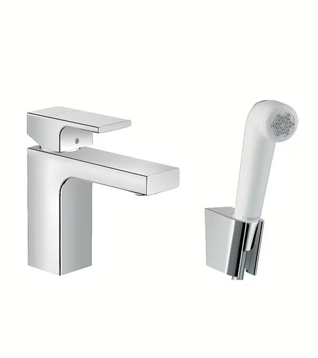 Hansgrohe Vernis Shape jednoručna baterija miješalica za umivaonik u krom izvedbi s bide tušem i crijevom za tuš
