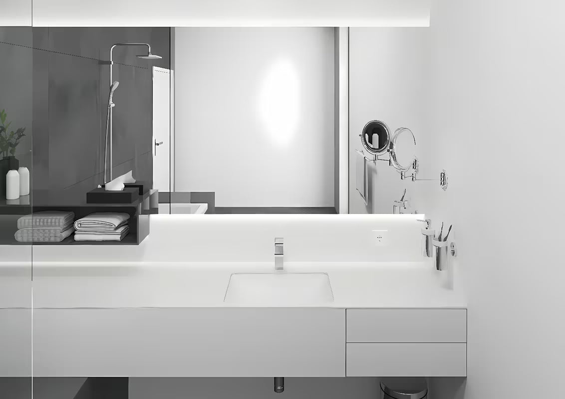Kromirana umivaonička jednoručna baterija slavina Hansgrohe Vernis Shape 100 s odvodom i podizačem