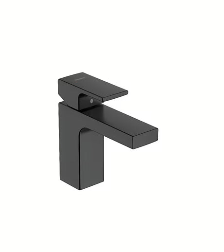 jednoručna baterija slavina za umivaonik hansgrohe Vernis Shape 100 u crnoj mat izvedbi za moderan umivaonik.
