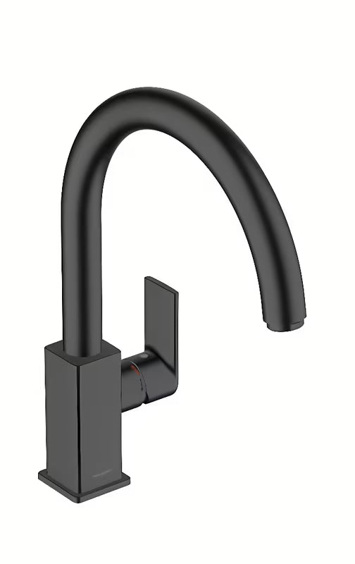 Hansgrohe Vernis Shape M35 miješalica za sudoper s visokim zakretnim izljevom u mat crnoj boji
