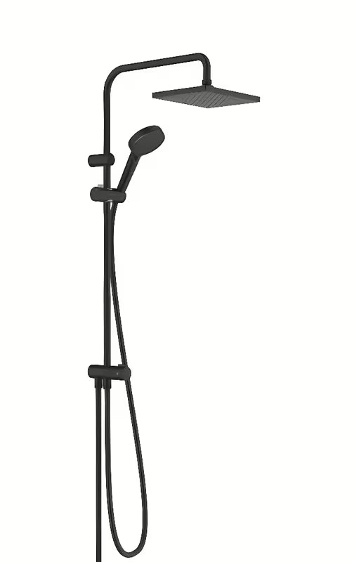 Tuš sustav Hansgrohe Vernis Shape u mat crnoj boji s nadglavnim tušem 230 x 170 mm i ručnim tušem