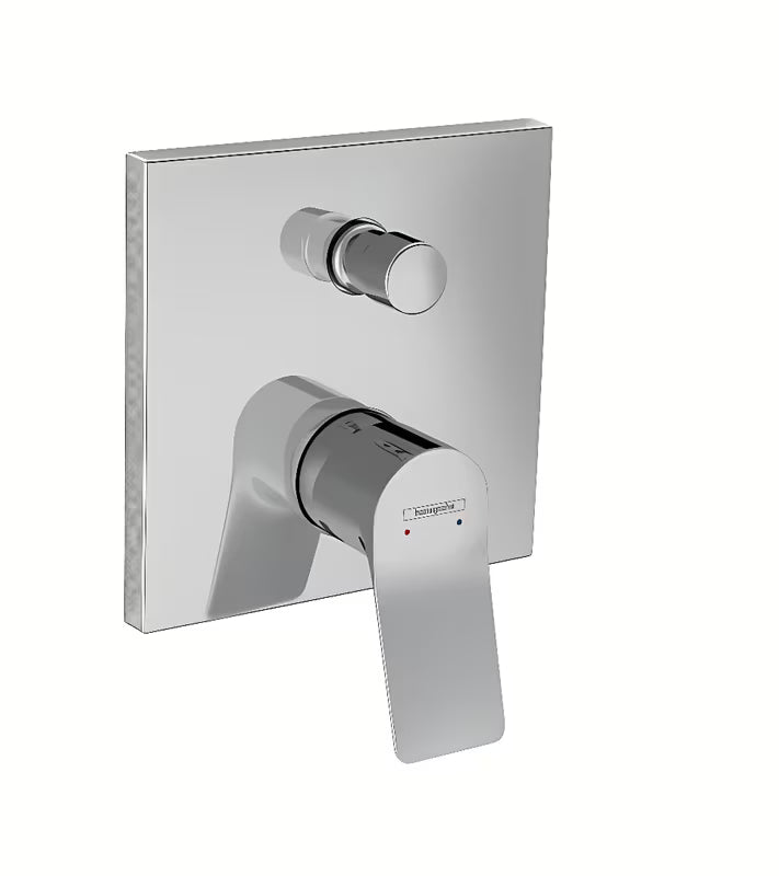 Podžbukna jednoručna baterija tuš i miješalica za kadu hansgrohe Vivenis u krom izvedbi.