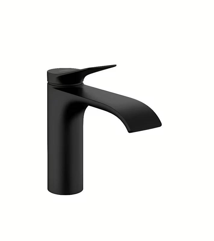 Hansgrohe Vivenis jednoručna baterija miješalica za umivaonik u mat crnoj izvedbi s ekstra širokim mlazom WaterfallStream