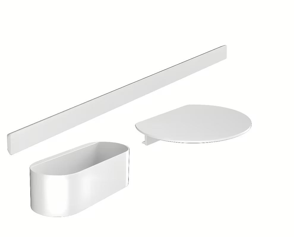 Hansgrohe wallstoris set kupaonskih dodataka za kadu u mat bijeloj boji s montažom bez bušenja
