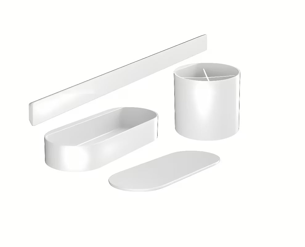 Hansgrohe wallstoris set kupaonskih dodataka u mat bijeloj boji pro montaža bez bušenja